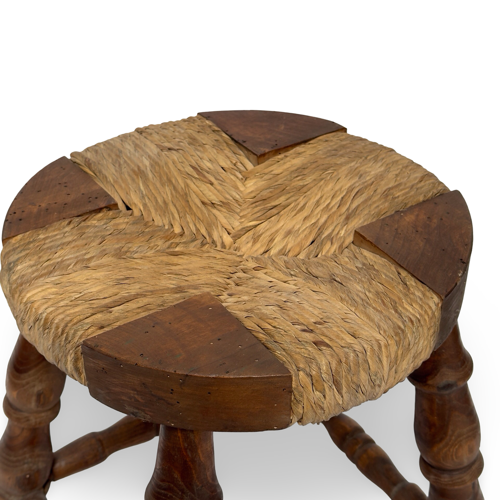 Antique French Chateau Fireside Stool - Large