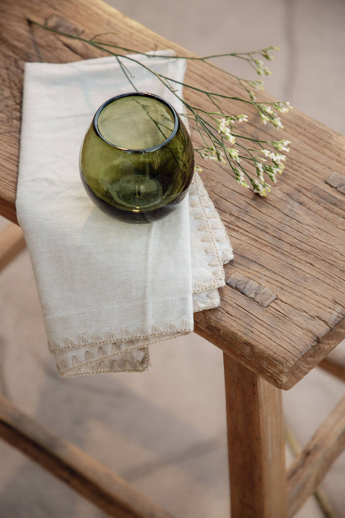 Blown Glass, Olive Green
