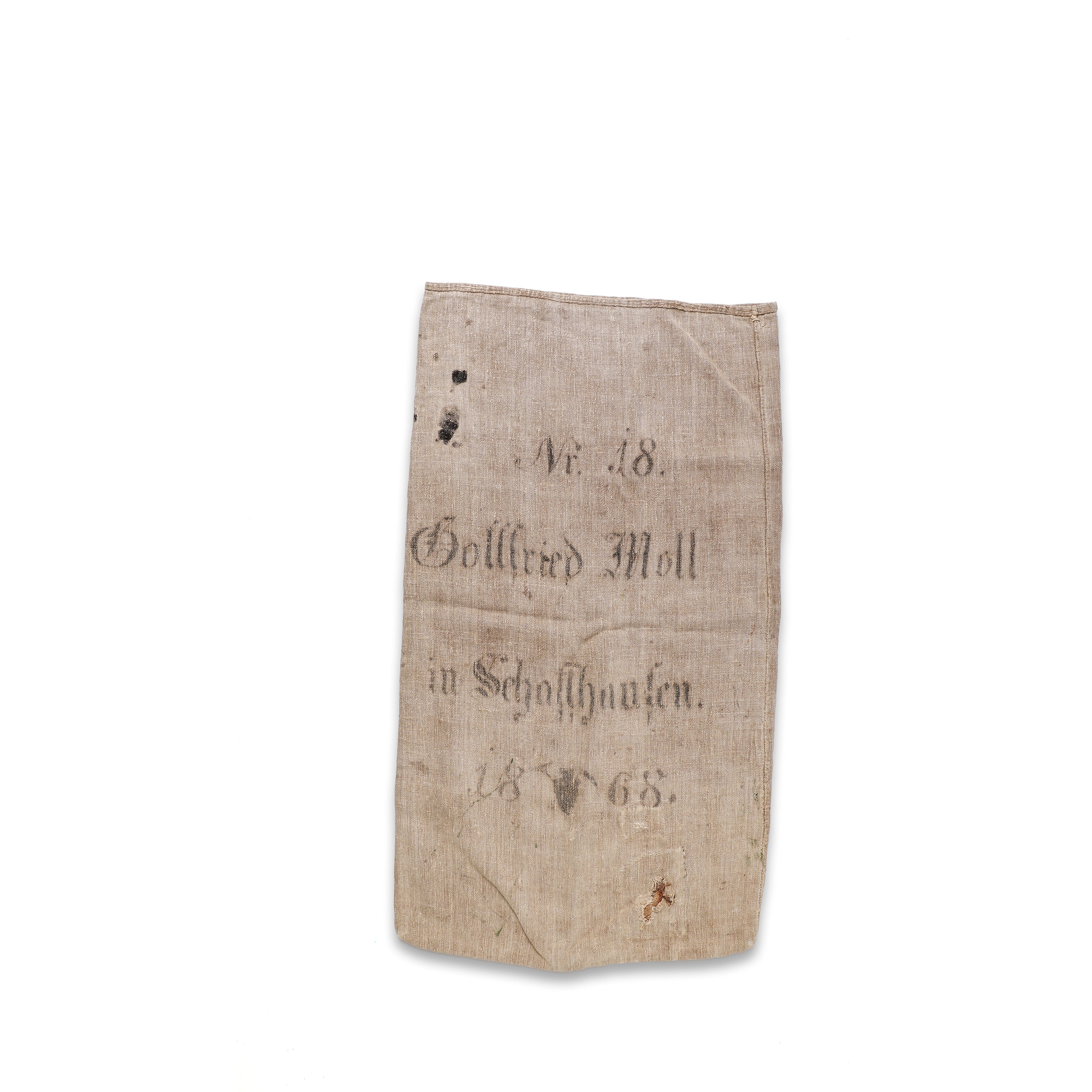 1868 Vintage German Grain Sack - No. 30