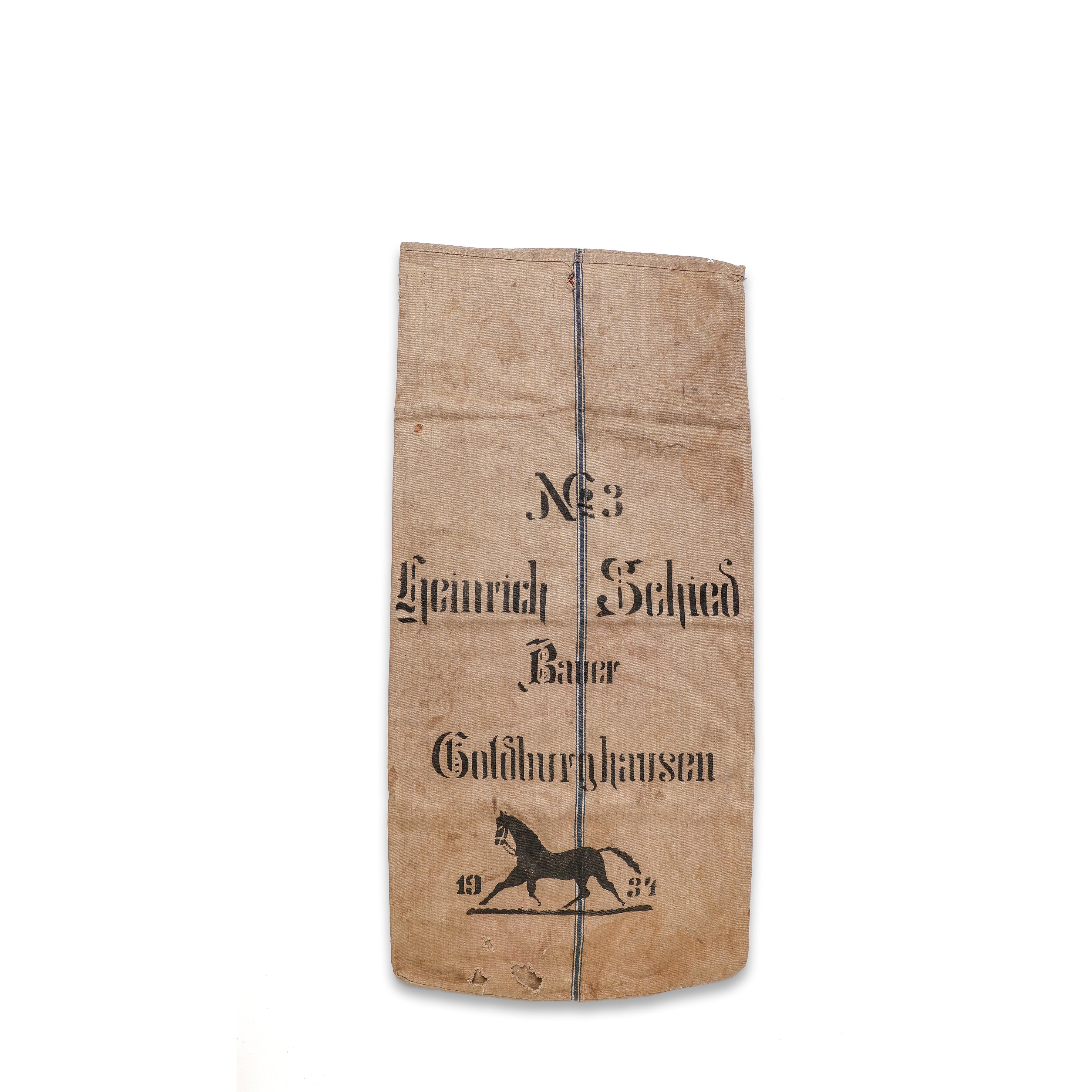 1934 Vintage German Grain Sack - No. 8