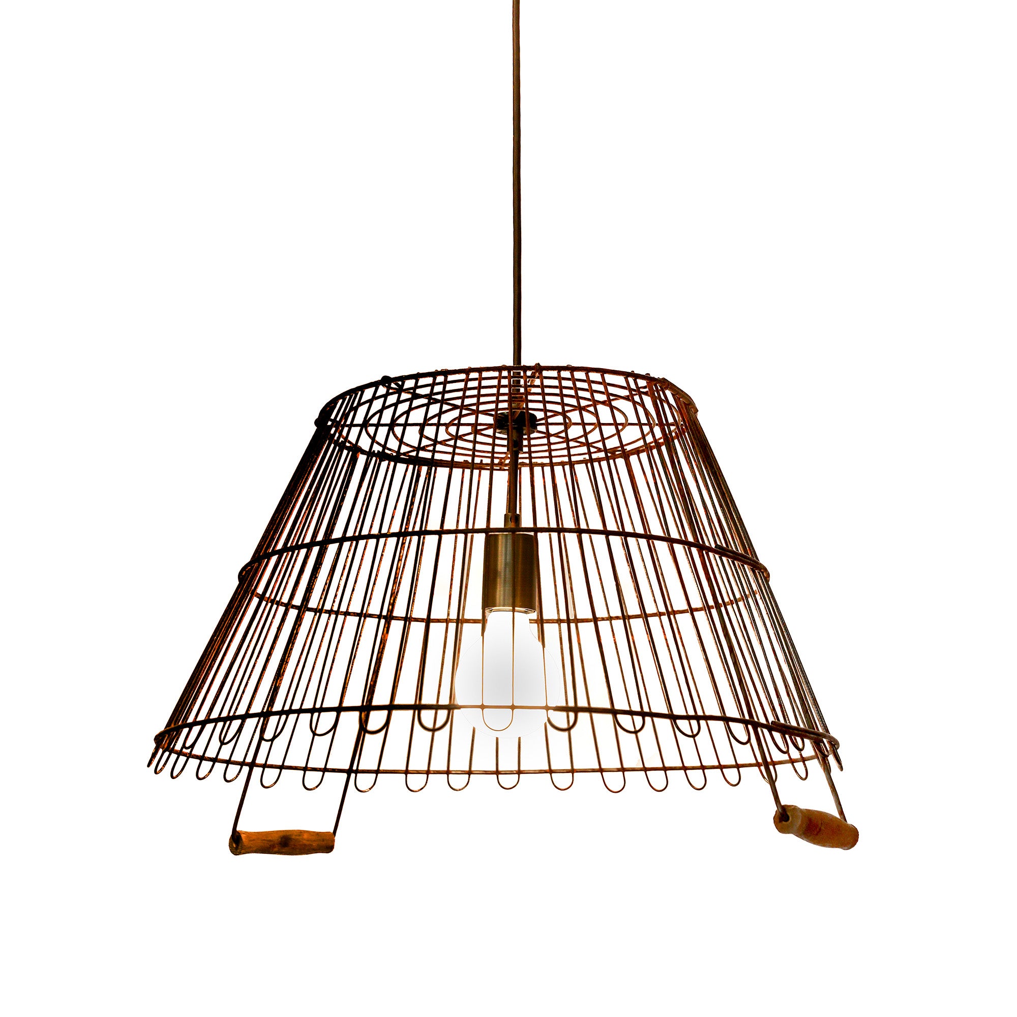 Vintage Metal Basket Pendant