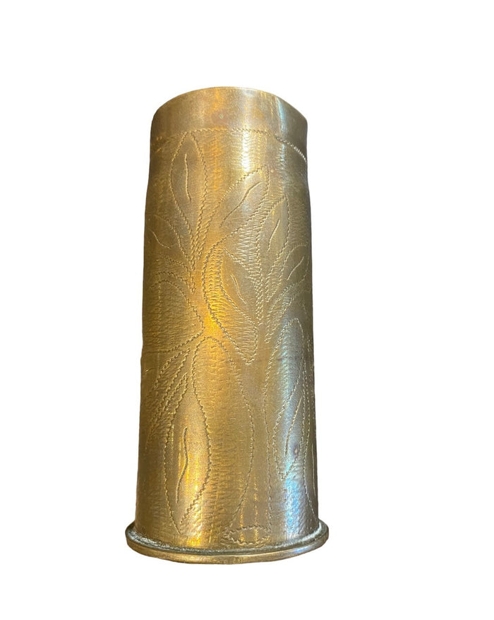 Antique French Trench Art Vase