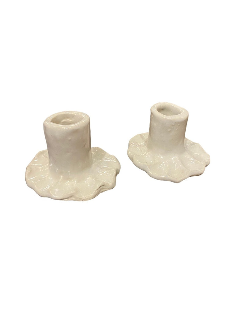 Pair of Ceramic Candle Holders