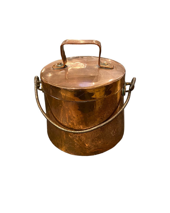Antique French Copper Pot with Lid