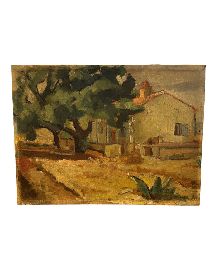Antique French Oil Painting by Andre Cottavoz
