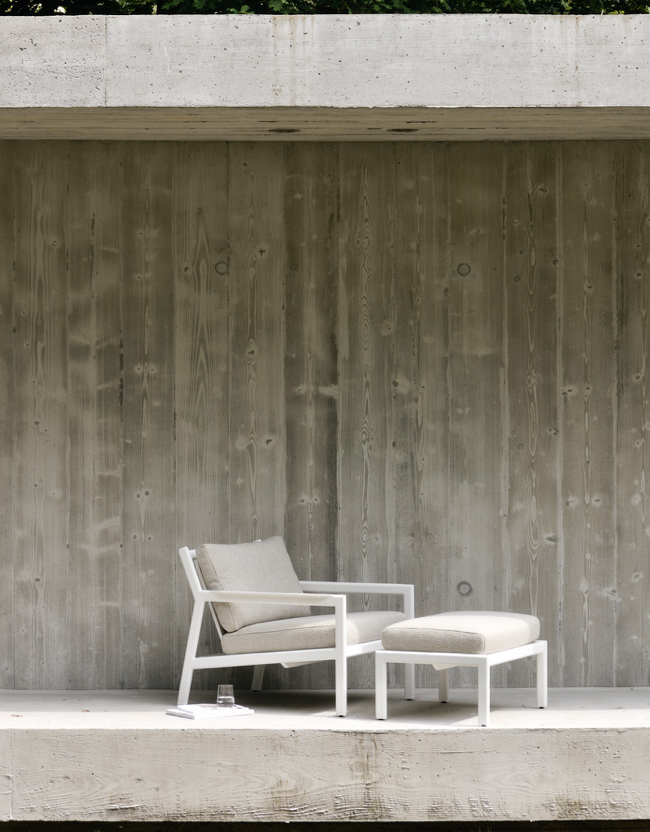 Jack Outdoor Footstool Frame - White