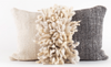 Makun Dreadlocks Pillow White/Grey