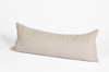 Makun Chain Stitch Lumbar Pillow - White/White