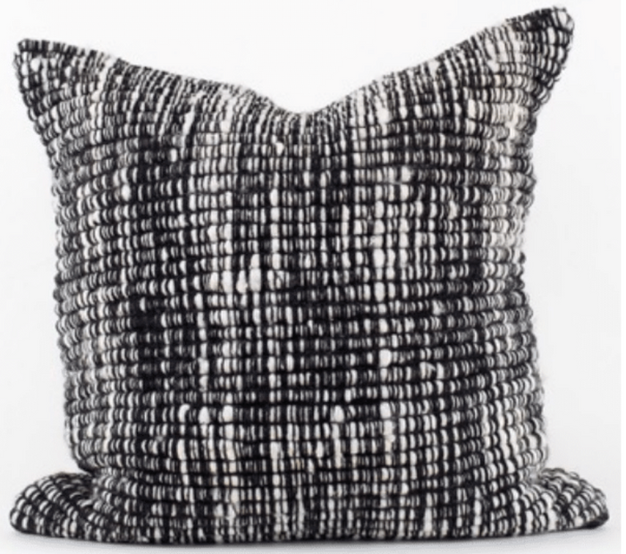 Makun Texturized Pillow - Black/White