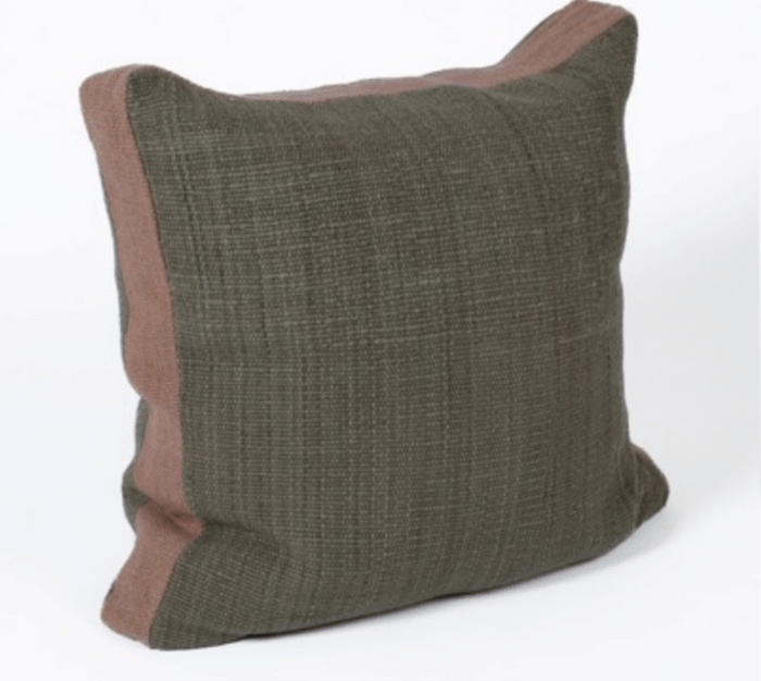 Makun Pillow Cushion - Olive Green/Light Elm Bark