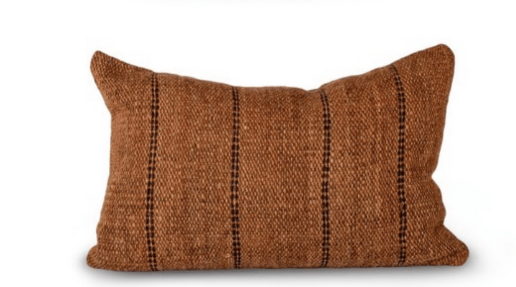 Makun Pillow - Black/Brown Stripes