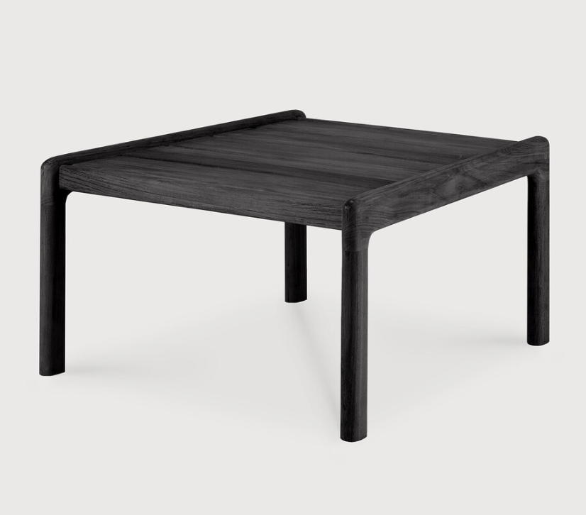 Jack Outdoor Side Table - Varnished Teak Black