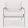 Jack Outdoor Lounge Chair - Aluminium White