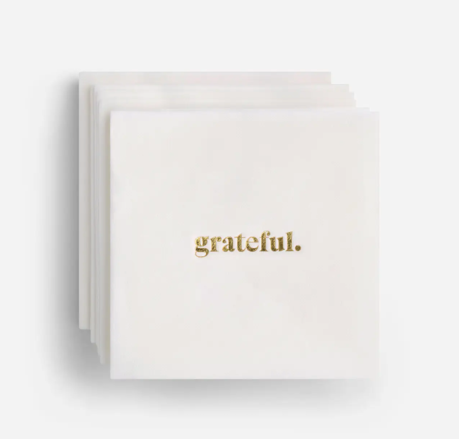 Grateful Gold Foil Cocktail Napkins - Set of 20