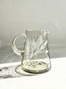 Handblown Blown and Etched Pitcher