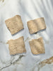 Raw Edge Travertine Coaster, Set of 4