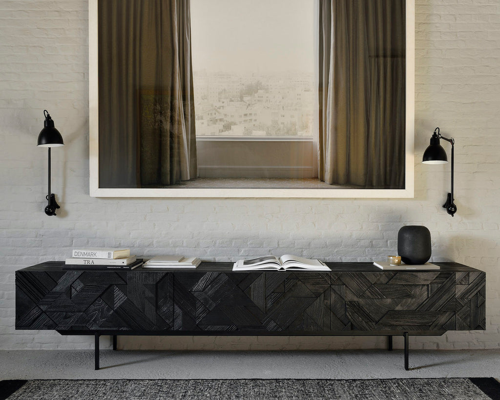 Teak Graphic TV Cupboard | Ethnicraft