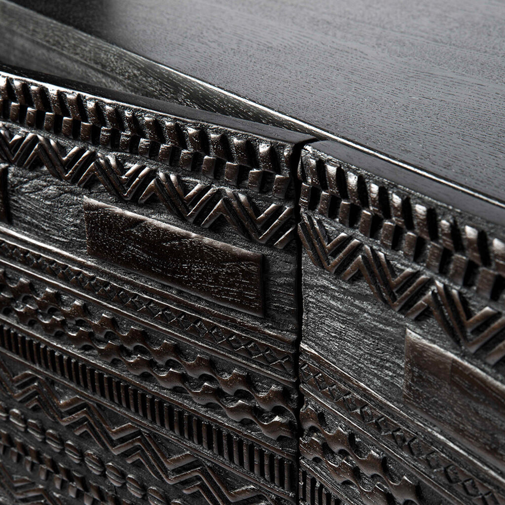 Teak Tabwa Black Sideboard - Varnished