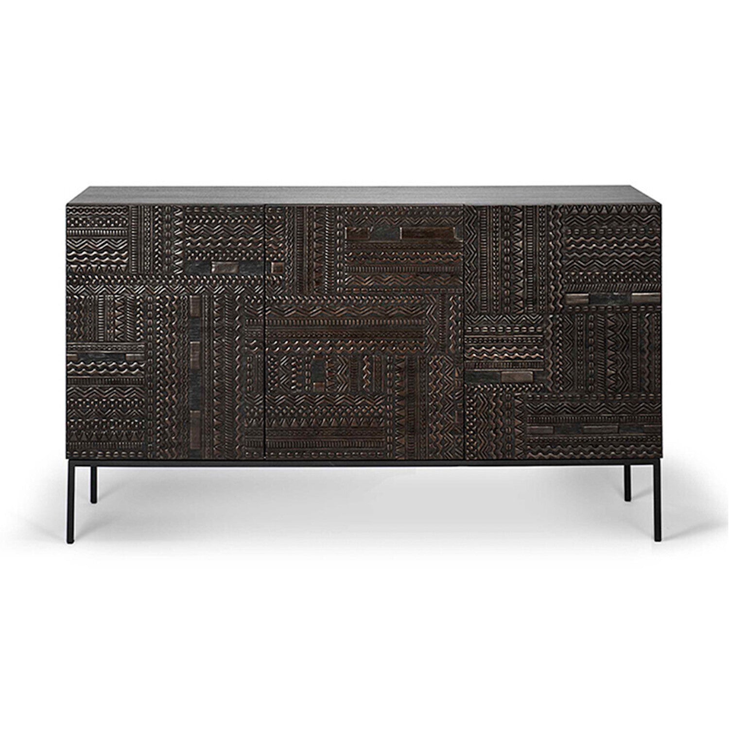 Teak Tabwa Black Sideboard - Varnished