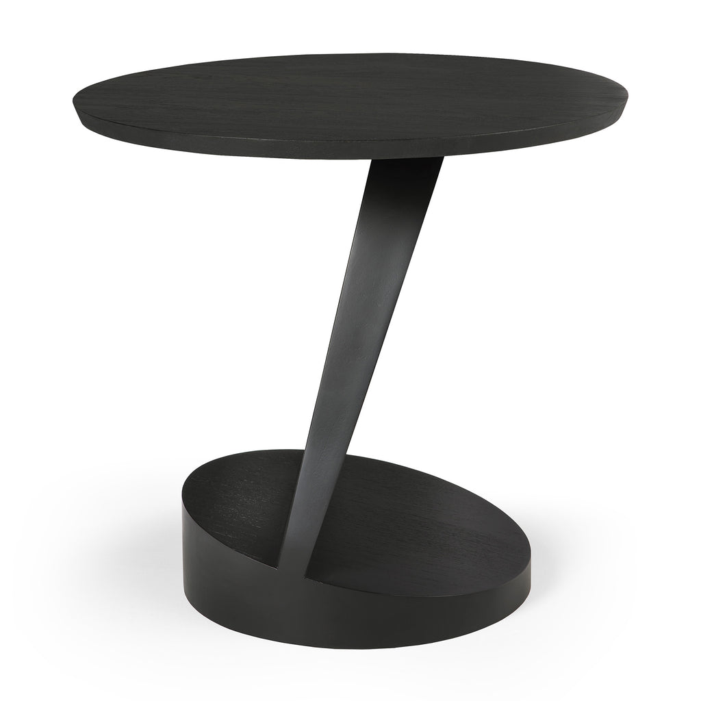 Teak Oblic Black Side Table - Varnished | Ethnicraft