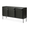 Oak Stairs Black Sideboard - 3 & 4 Door - Varnished