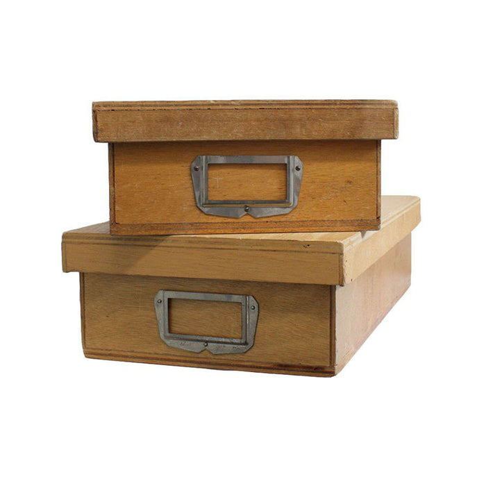 Antique Wood Shoe Box