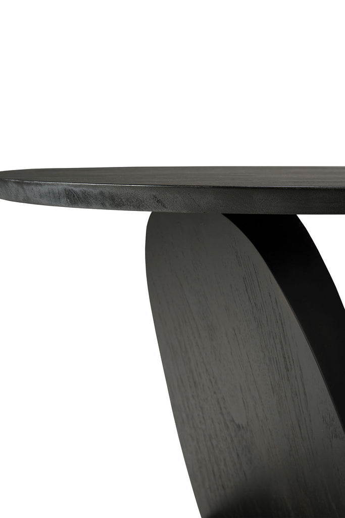 Teak Oblic Black Side Table - Varnished | Ethnicraft