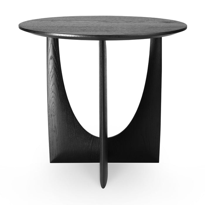 Oak Geometric Black Side Table - Varnished | Ethnicraft