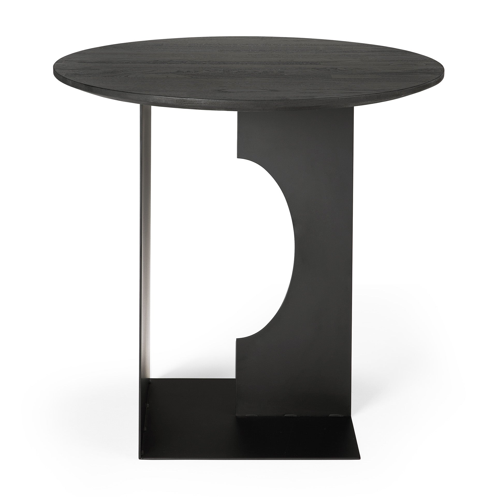 Teak Arc Black Side Table - Varnished | Ethnicraft