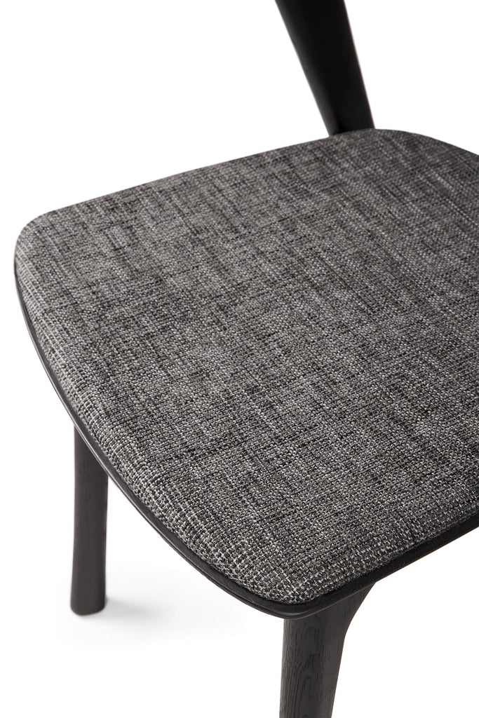 Oak Bok Black Dining Chair - Grey Upholstery | Ethnicraft