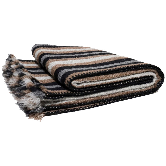 Walton Throw Blanket - Dark Stripes