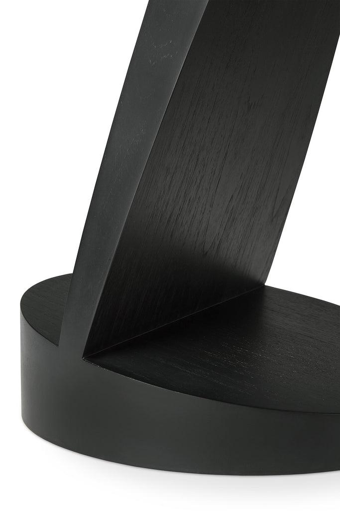 Teak Oblic Black Side Table - Varnished | Ethnicraft