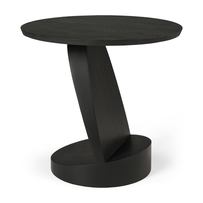 Teak Oblic Black Side Table - Varnished | Ethnicraft