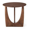 Teak Geometric Brown Side Table - Varnished | Ethnicraft