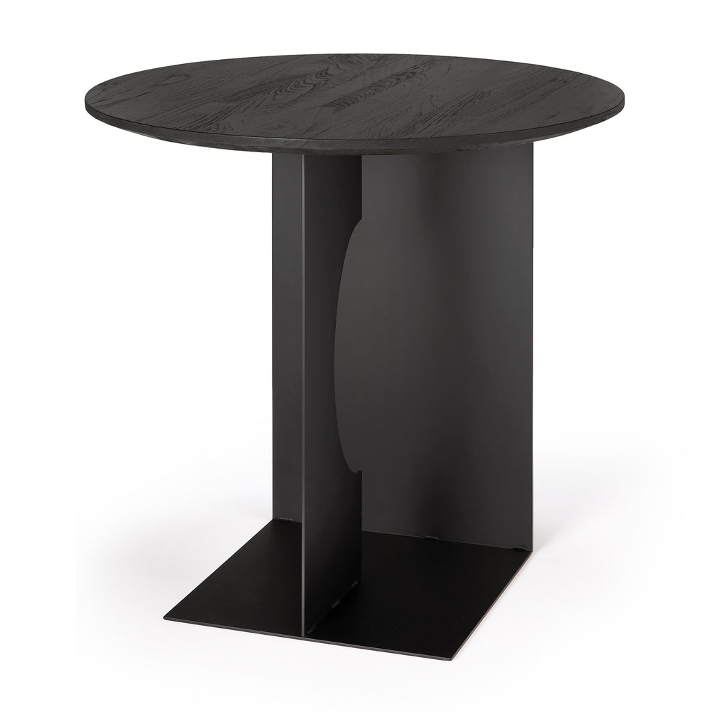 Teak Arc Black Side Table - Varnished | Ethnicraft