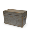 Antique French Gray Primitive Wooden Box