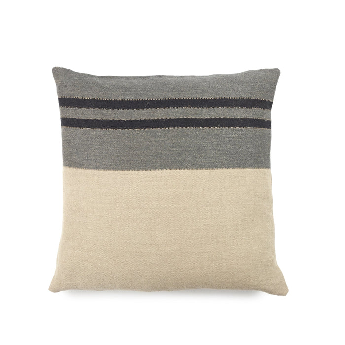 Black House Stripe Pillow - Charcoal
