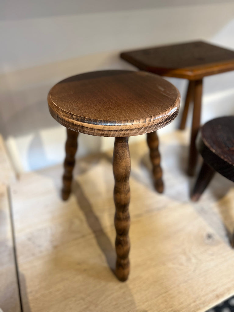 Antique French Wooden Stool #9