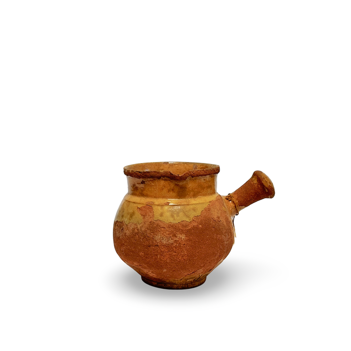 19th Century French Glazed Terracotta Pot