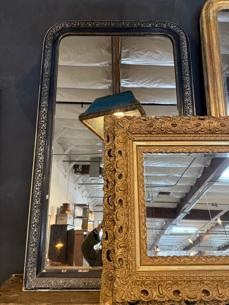 Antique French Ebony Louis Phillipe Mirror