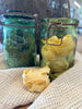 Vintage Green Glass Jar from France
