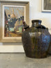 Antique French Walnut Oil Jar - Dark Green