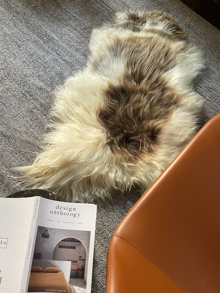 Spotted Icelandic Sheepskin Throw Rug