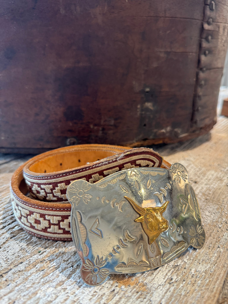 Vintage Longhorn Belt Buckle