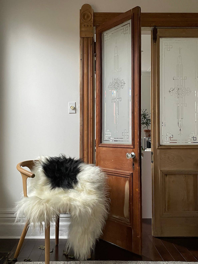 Spotted Icelandic Sheepskin Throw Rug