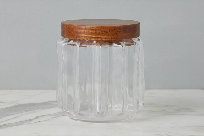 Fluted Glass Canister - Large