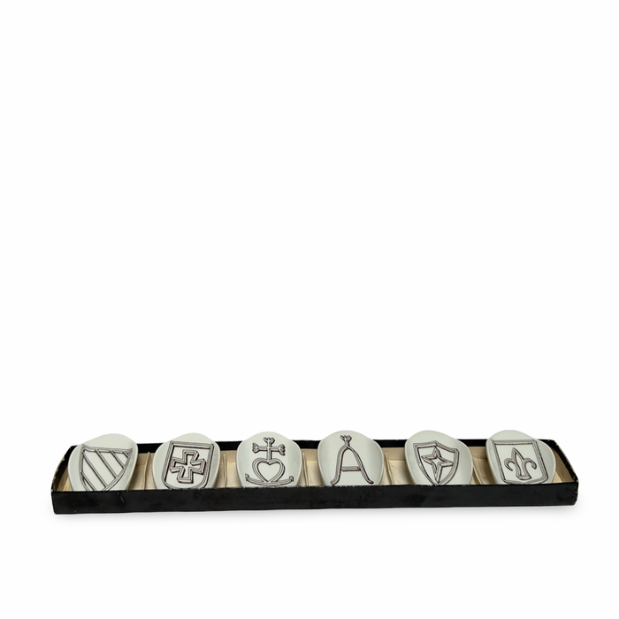 Vintage French Porcelain Knife Rest Set