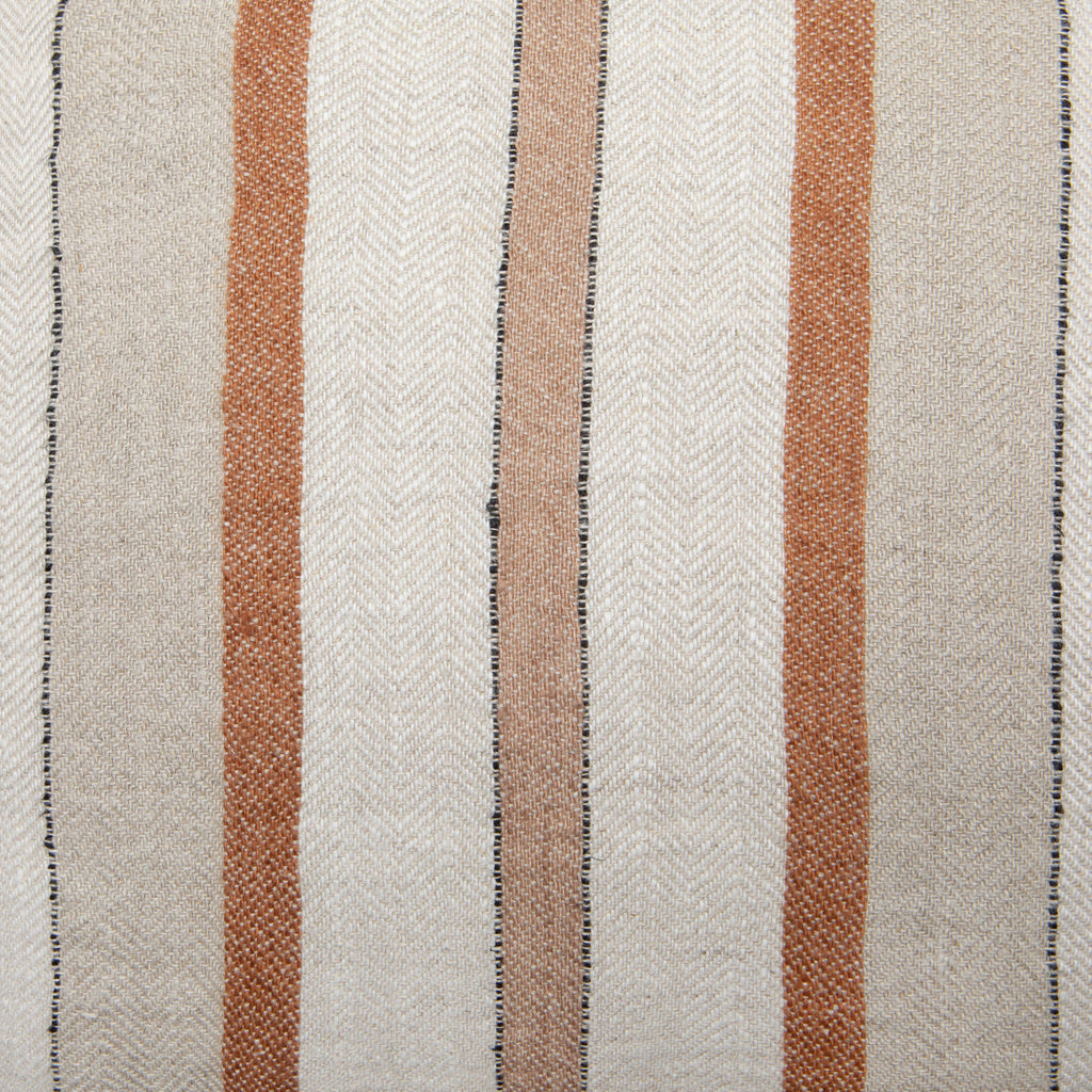 Bruges Stripe Pillow - Natural Chestnut