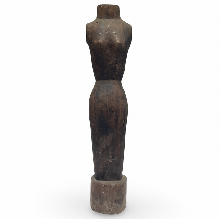 Antique French Wooden Bust