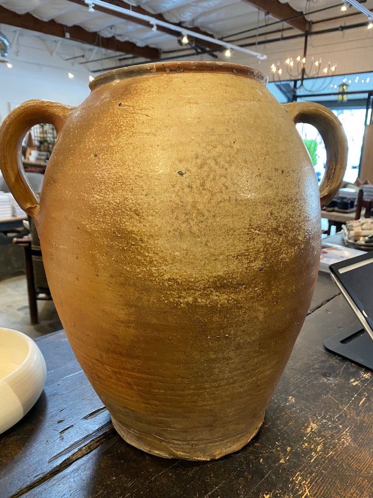 Antique French Double Handle Crock